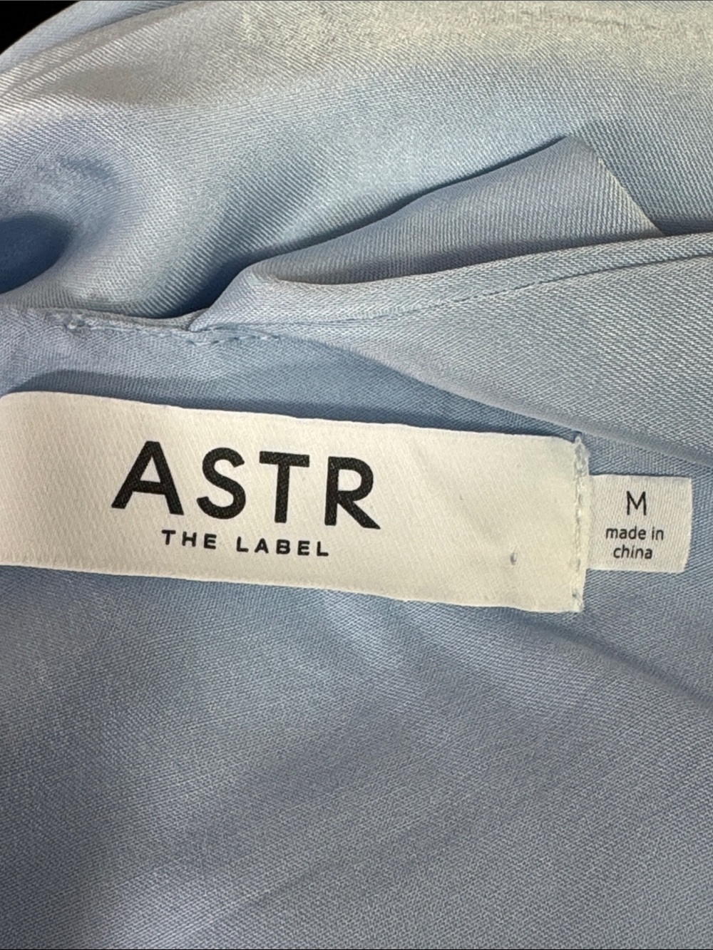 ASTR The Label Varya Satin Cowl Neck Formal Maxi Dress Size Medium Baby Blue - Picture 11 of 13